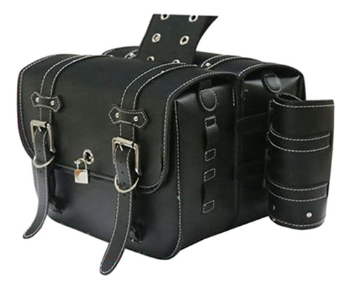 Bolsa De Sillín Para Motocicleta, Alforja Negro 33x25x13cm