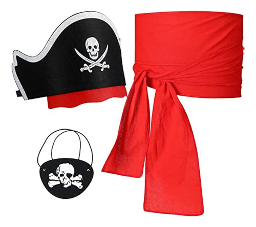 Conjunto De Accesorios De Disfraz Pirata Para Niños Parches 