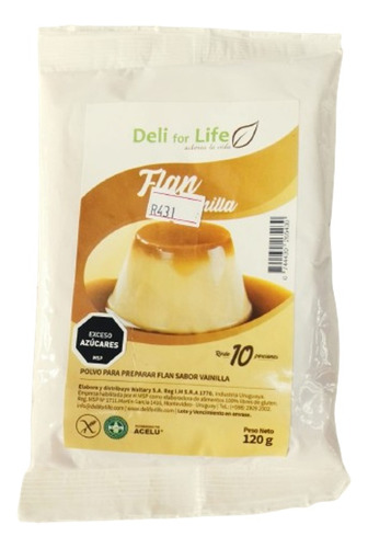 Flan Sabor Vainilla Sin Gluten  120 G