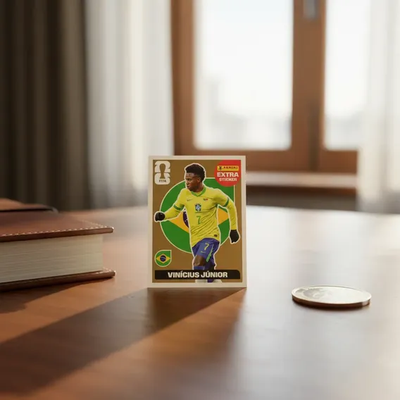 Figurinha Lendária Gold Ouro Legend Copa Mundo 2026 Original Vinicius Junior