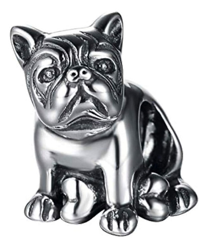 Bolenvi Sentado Bulldog Francés Perro 925 Charm Talla De Pla