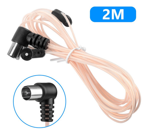 Antena Dipolo Radio Fm Macho 75 Ohms Con Adaptador Hembra