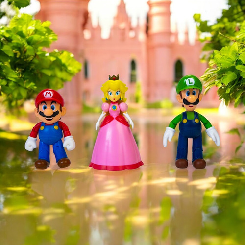 Super Mario Multipack Reino Champiñon Set De 3 Figuras