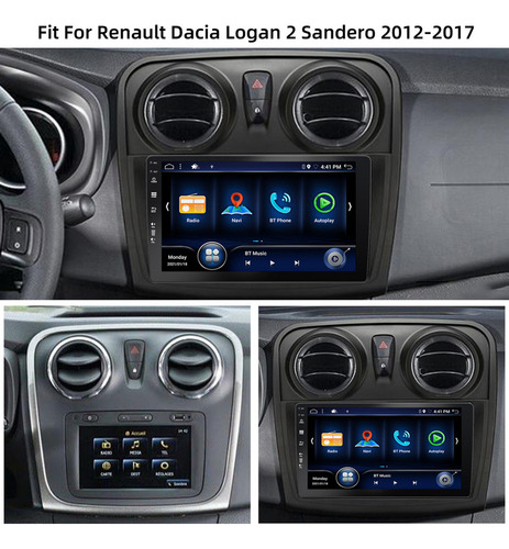 6+128g Auto Estéreo Para Renault Dacia Logan 2 Sandero Dab