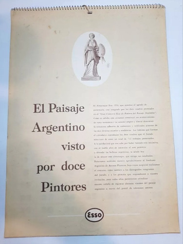 Antiguo Almanaque Esso 1956 El Paisaje Argentino Ro 1831