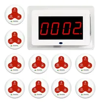 Comprar Display Receptor Gastronomia Camarero Mozo LlamadorInalambrico 10LR01-DI03 con 10 Llamadores Color Rojo