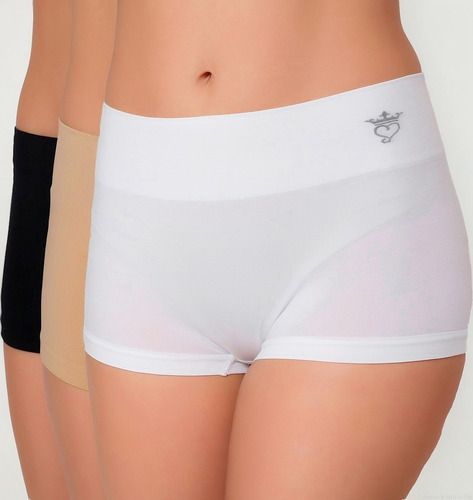 Set De 3 Boxers Hipster Mujer Microfibra Suave Comoda Su741
