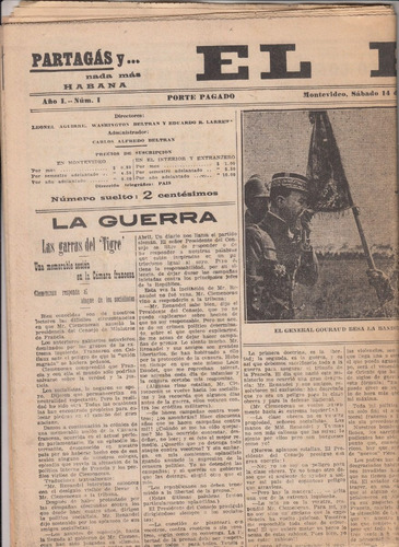 Diario El Pais Nº 1 Año 1918 Reproduccion Facsimilar 1990