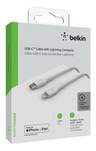 Cable Lightning A Usb Tipo C Belkin Original Para Apple 1m