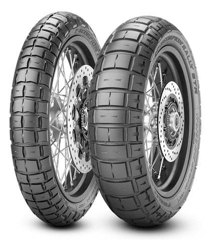 Jogo Pneus: 150/70r17 + 90/90-21 Pirelli Scorpion Rally Str