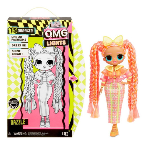 Imagen 4 de 4 de Lol Sorpresa! Omg Lights Dazzle Fashion Doll Con 15 Sorpresa
