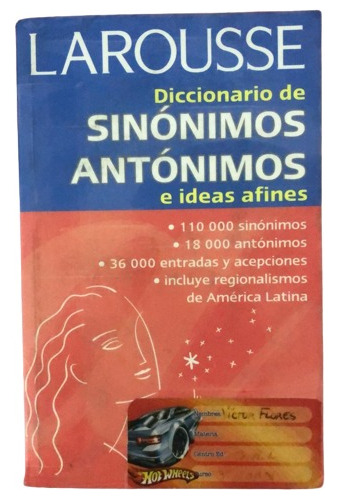 Diccionario Escolar De Sinonimos Antonimos Larousse