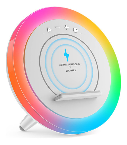 Luz Nocturna Con Altavoz Bluetooth Que Cambia De Color Con .