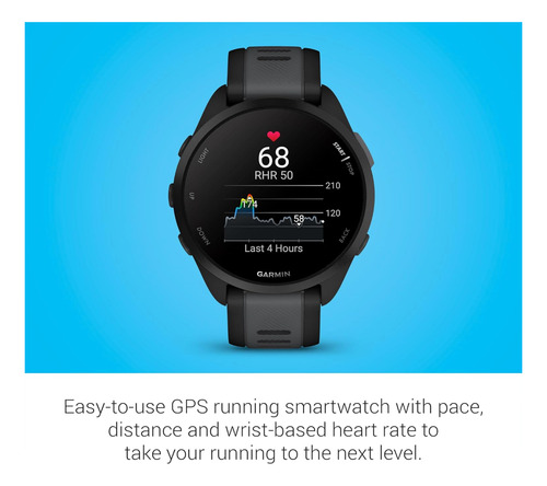 Garmin Forerunner 165 Musica Gps Running Smartwatch Amoled Negro Correa Deportiva Negro Negro