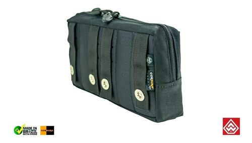 Bolso Molle Horizontal 2 Zipers Laser Cut Preto - Original