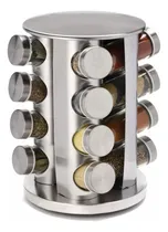 Comprar Especiero Para Condimentos Cocina Giratorio 16 Frascos Organizador Acero Inoxidable Profesional Imback