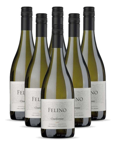 Vino Blanco Felino Chardonnay 750ml Viña Cobos Caja X6