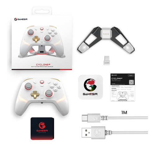 Gamesir Cyclone 2 Bundle Branco - Controle Sem Fio Branco