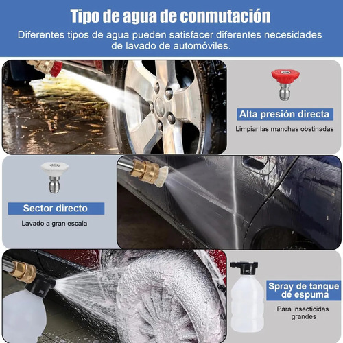 Pistola Hidrolavadora Eléctrica Inalámbrica Espuma Agua