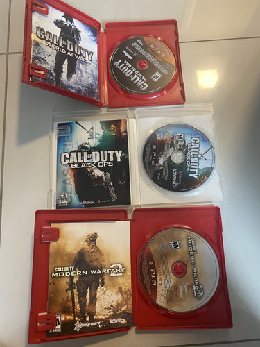 Kit 3 Jogos Call Of Duty World At War/ Mw2/ Bo Ps3 (Usado)