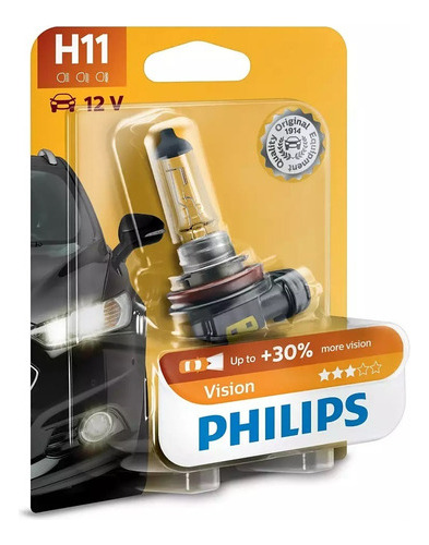 Ampolleta Philips Visión H11 De 12v Y 55w Base Pgj19-2