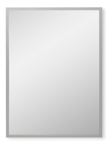 Espejo Rectangular Aluminio Anodizado Reflejar 50 X 70 Cm