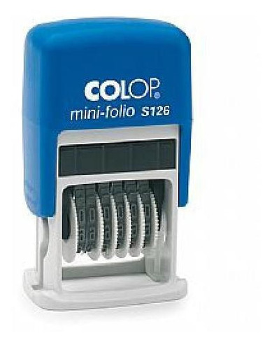 Carimbo Mini Numerador Colop Azul