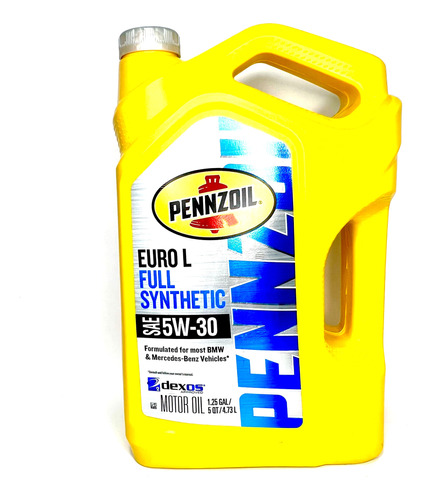 Aceite Motor Pennzoil 5w30 Euro L Sintético Dexos 2 4.73 Lts