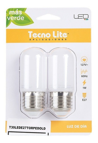 Foco Led Miniatura, 1 W, Luz De Día, Base E27 Luz Blanco