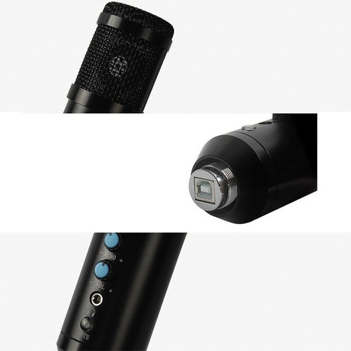 Imagen 8 de 9 de Microfono Condensador Iqual Fm669u Usb Profesional + Tripode