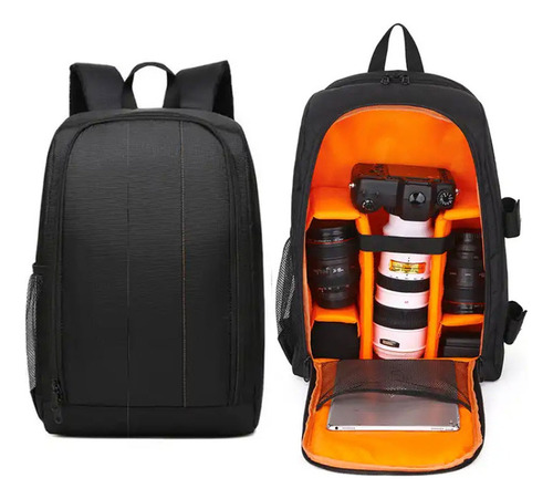 Bolso Morral Maletin Estuche Profesional Para Camara Dslr Color Naranja