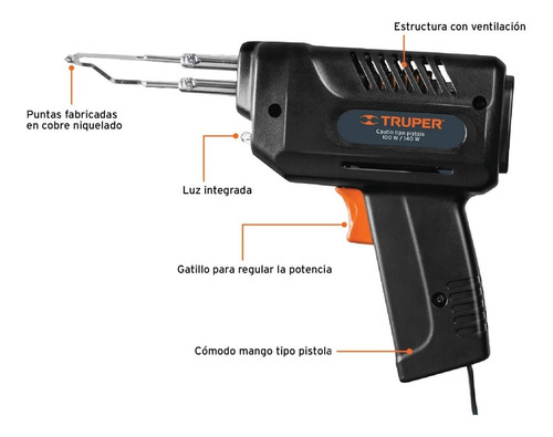 Cautín Tipo Pistola  140 Watts 120v Truper 17548