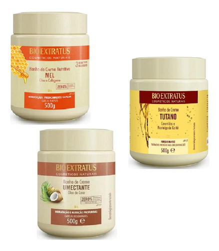 Kit Cronograma Capilar Nutr Mel + Tutano + Umectante 500 Gr