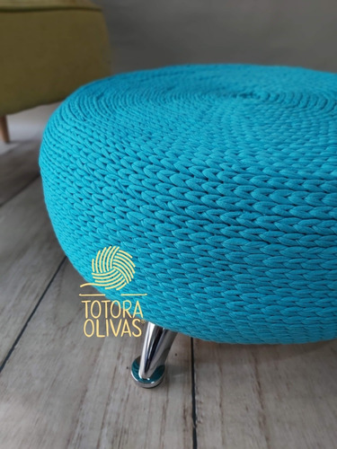 Banqueta Puff Sustentable Nordico Totora® Diseño Deco