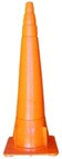 Cono Vial De 100 Cm Flexible Color Naranja Flúo (base Ref)