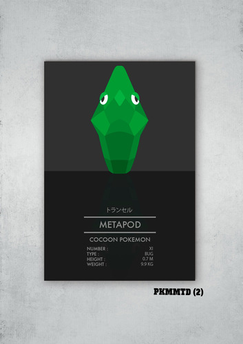 Cuadros Poster Pokemon Metapod S 15x20 (mtp 2)