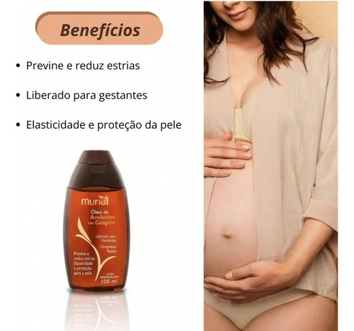 Kit 6 Óleo Corporal De Amêndoa Com Colágeno Muriel - 100ml