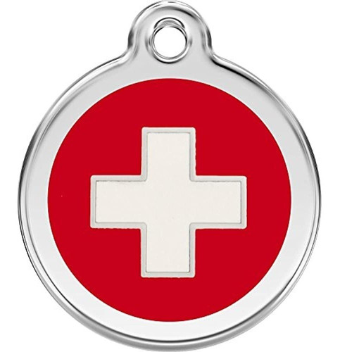 Dingo Rojo Cruz Suiza Personalizada Identificacion Del Anim