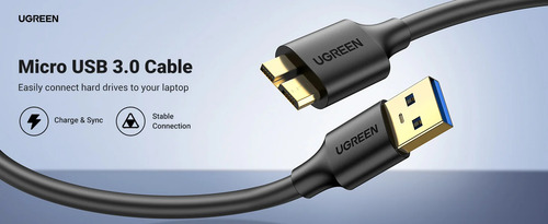 Cable Para Disco Duro Micro-b Ugreen 5gbps Usb 3.0