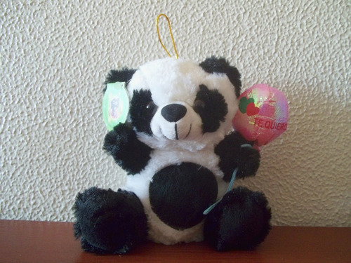 Urso Panda De Pelúcia Com Balão Rosa Que Fala Te Amo!