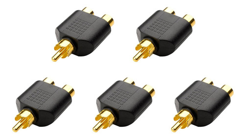 Cable Matters 5-pack Gold Plated Rca Macho To Female Split