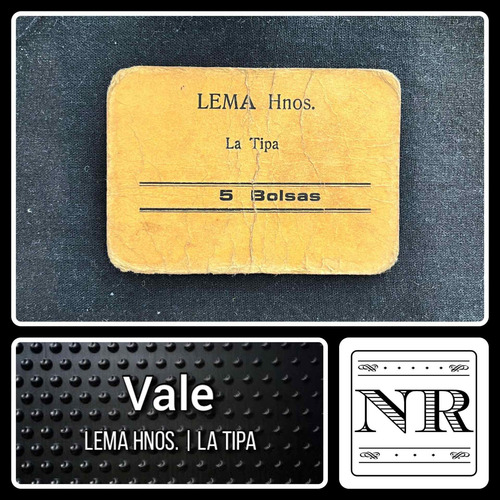 Imagen 1 de 4 de Vale - 5 Bolsas - Lema Hnos. | La Tipa - Tucumán