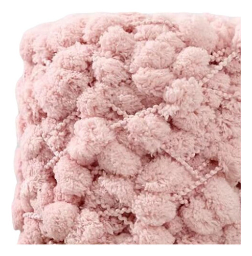 - Hilo Grueso De Pompón, 4 Bolas, Cómodo Para Tejer A Rosa