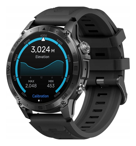 Smartwatch Zeblaze Stratos 2 Plus 1.43 Gps Preto Cinza-escuro Preto