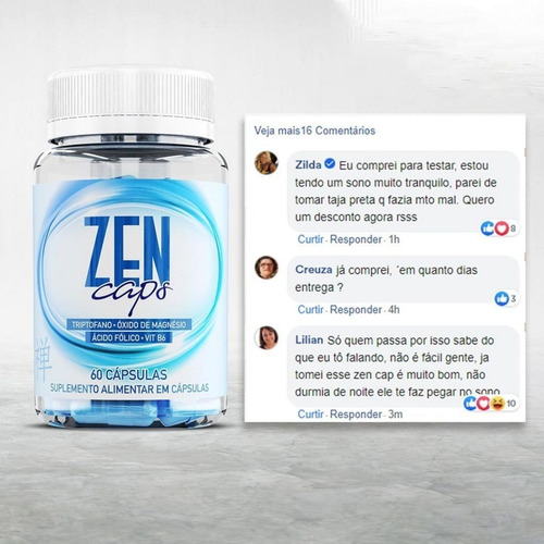Imagem 3 de 6 de 3 Zen Caps 180 Caps Único Original Oficial Pronta Entrega