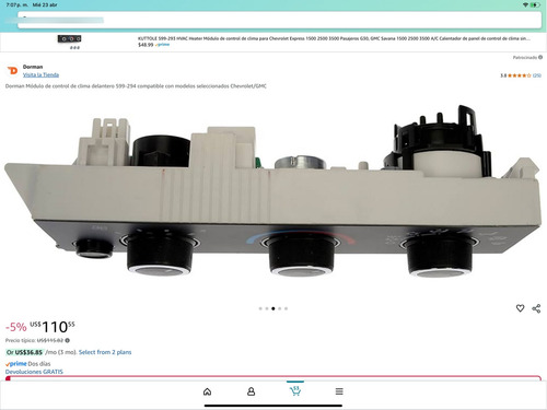 Dorman Módulo D Control De Clima Chevrolet Gmc