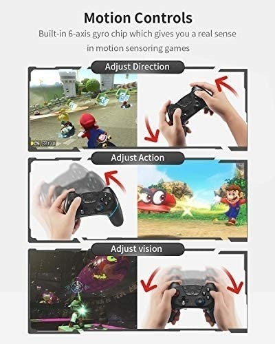 Imagen 3 de 6 de Control Juegos Txlbttl Turbo Gyro Ergonomic/red-blue