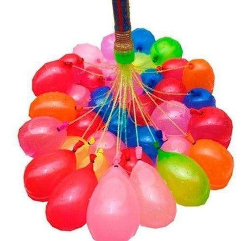 Imagem 1 de 6 de 555 Bexigas Balão C/ Enchedor De Água 5 Pacotes Splash Ball