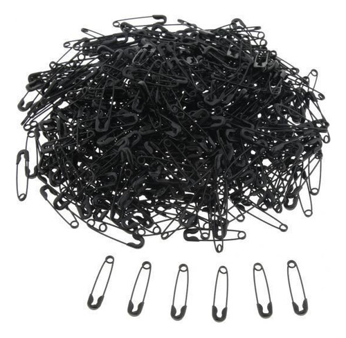 6 Paquete De 5-6 Alfileres De Seguridad 500pcs 18mm Negro