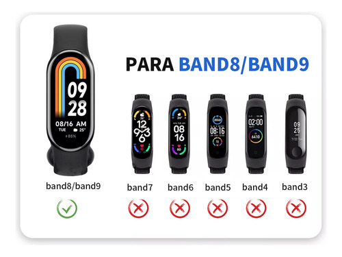 Silicon Correa De 4 Piezas Para Xiaomi Smart Band 9 8